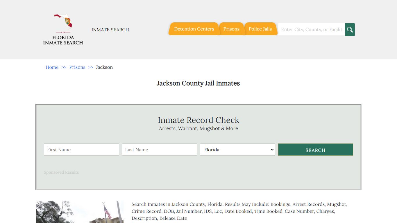 Jackson County Jail Inmates - Florida Inmate Search